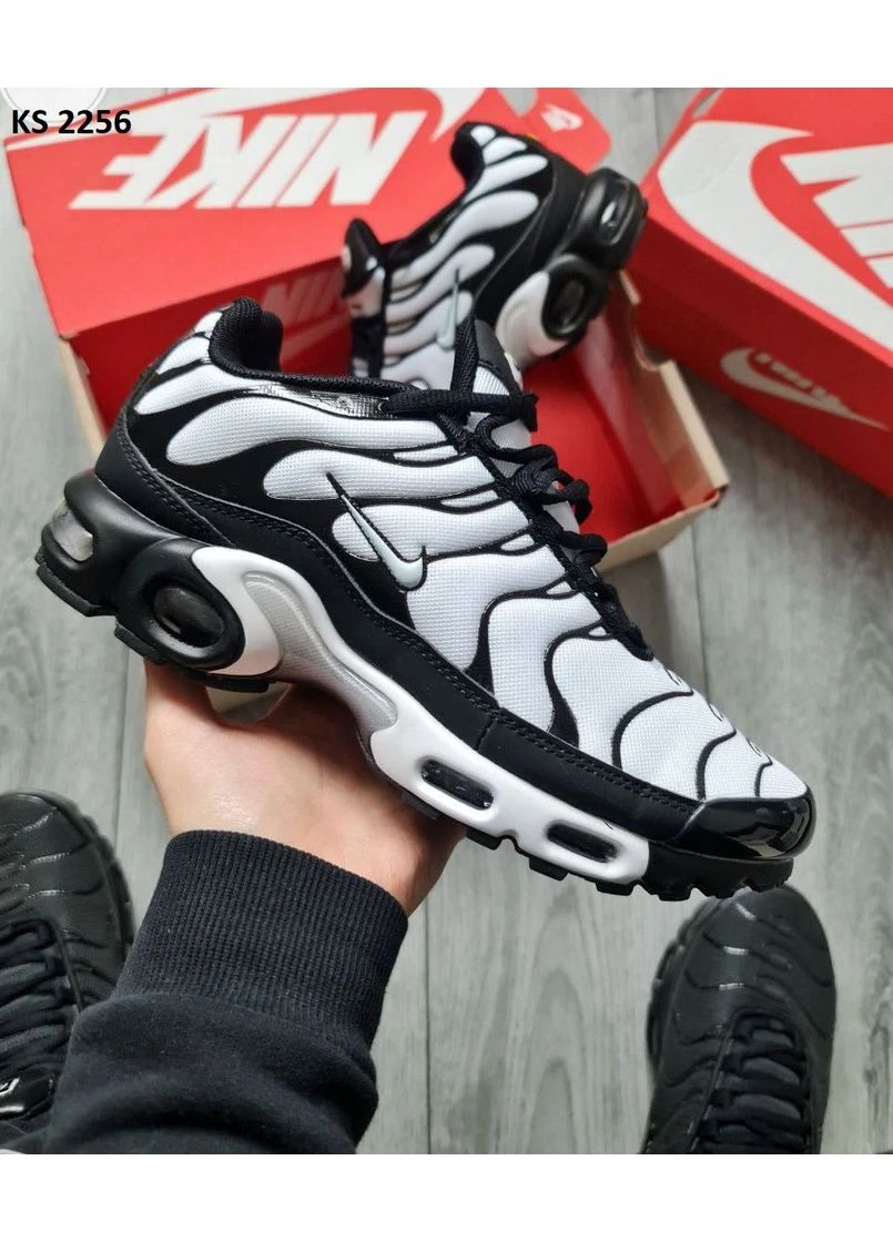 Черные демисезонные кроссовки мужские nike air tn max plus white black найк аир макс тн плюс No Brand