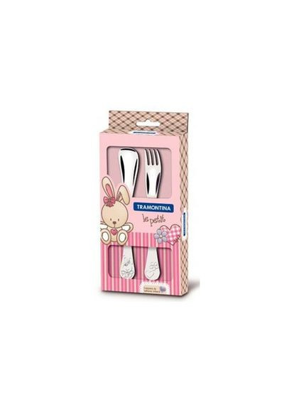 Дитячий набір столових приладів Baby Le Petit Pink 2 ед. 66973/015 Tramontina (316620161)
