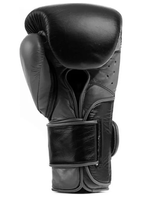 Боксерські рукавиці натуральна шкіра 16 унцій чорні унісекс Everlast (390397843)