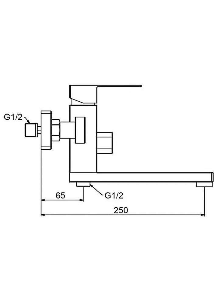 Смеситель для ванны F32802-6, черный Frap (373267090)