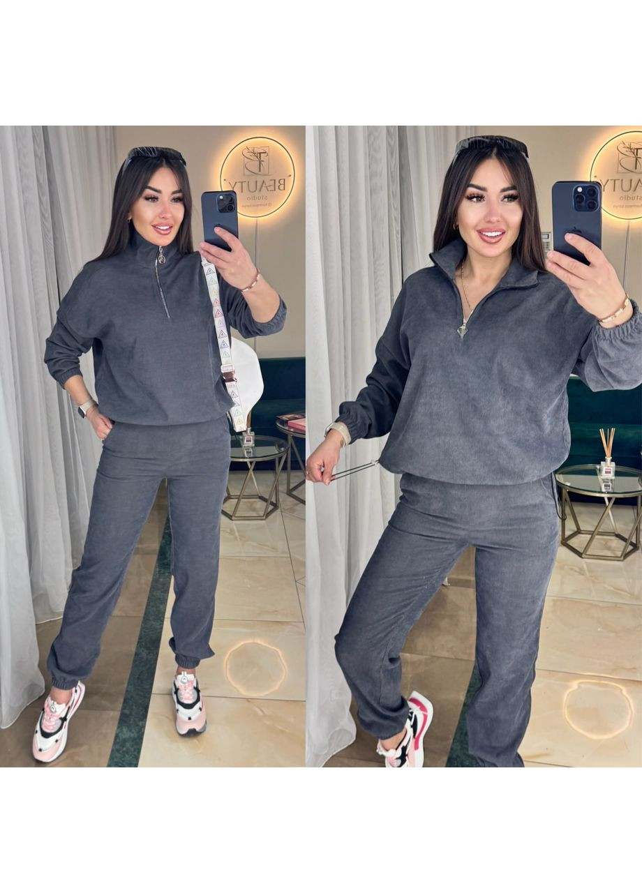 Костюм микровельвет брюки и кофта Україна (357099328)