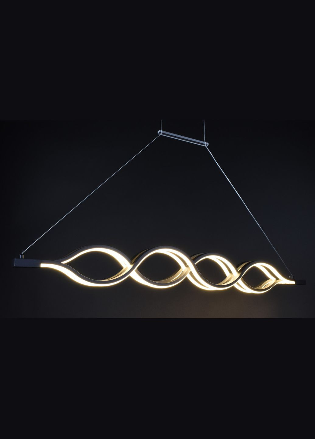 Люстра світлодіодна підвісна LED світильник для квартири на стелю лед 27494 Чорний 25-110х10х100 см. Sunnysky (364758385)