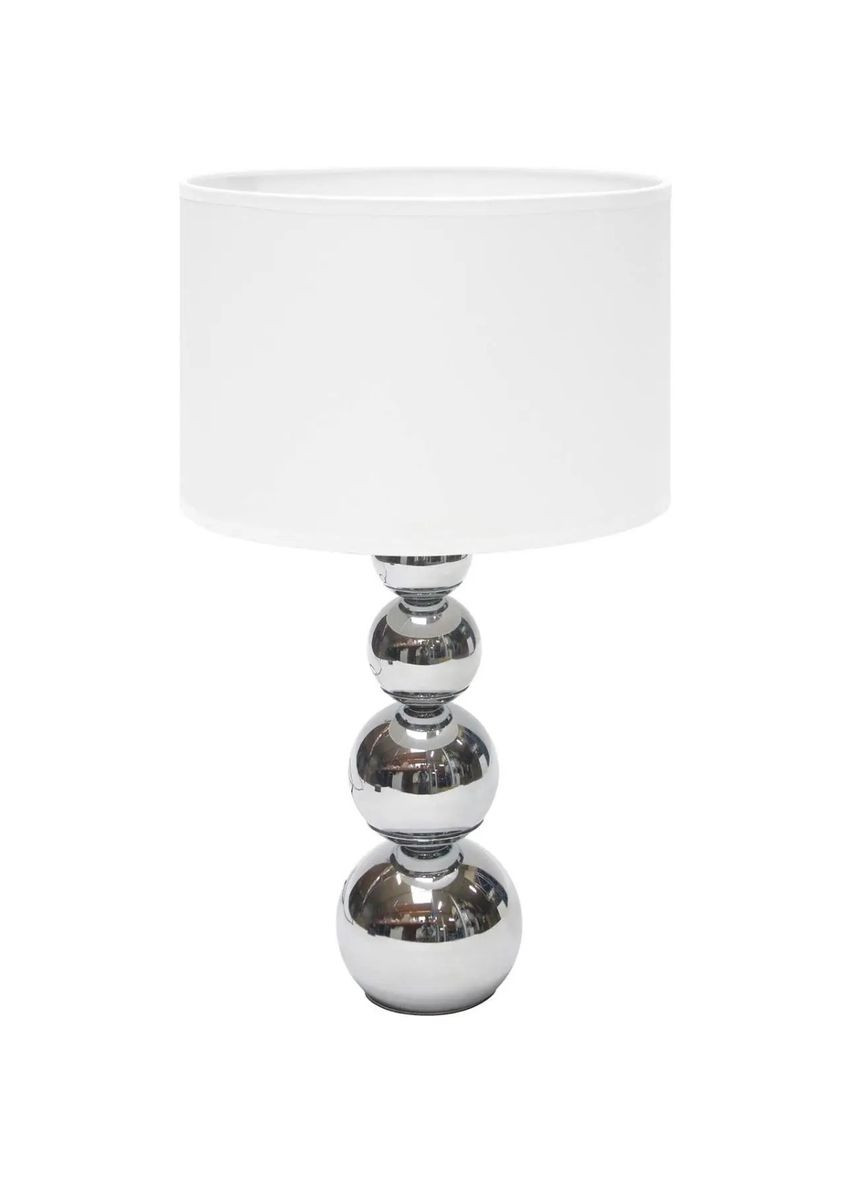 Настільна лампа Mandy біла текстиль метал сталь 250x250x430 мм цоколь E14 40 Вт без лампочок сучасний дизайн Ranex (372845127)