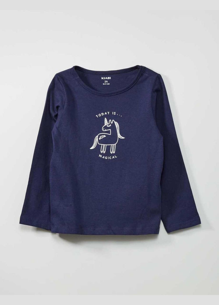 Темно-синя піжама (комплект),темно-синій з принтом білий, Kiabi