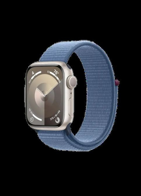 Смарт-годинник Watch Series 9 GPS 41mm Starlight Aluminium with Winter Blue Sport Loop (MR9K3) Apple (323615305)