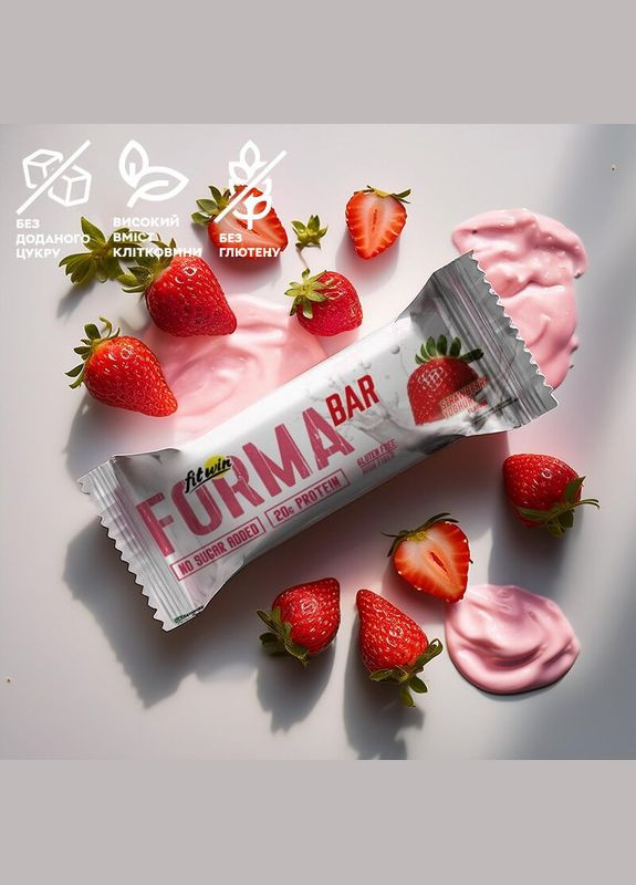 Батончик Forma Bar 33%, 60 грамм - Клубничный йогурт FitWin (322293592)