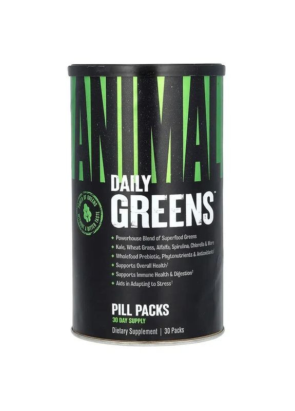 Комплекс питательных веществ с зеленью, суперфуды, Greens, 30 пакетиков Animal (361115243)