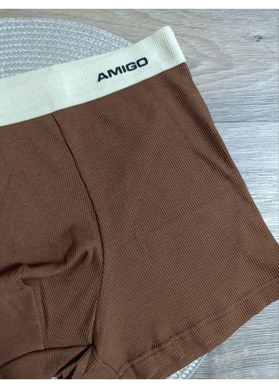 Мужские трусы-боксеры в рубчик, ПЛОТНЫЕ, на зиму,, Боксеры, размеры от XL до 4XL Amigo (369422076)