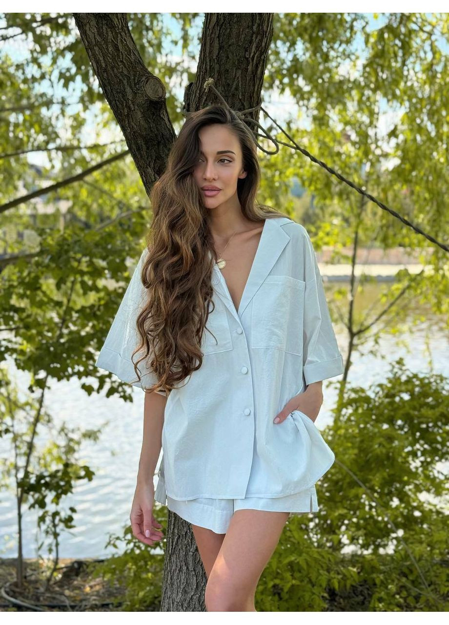 Жіночий літній костюм KOMFORT (сорочка + шорти) (mil558) milirud (365860005)