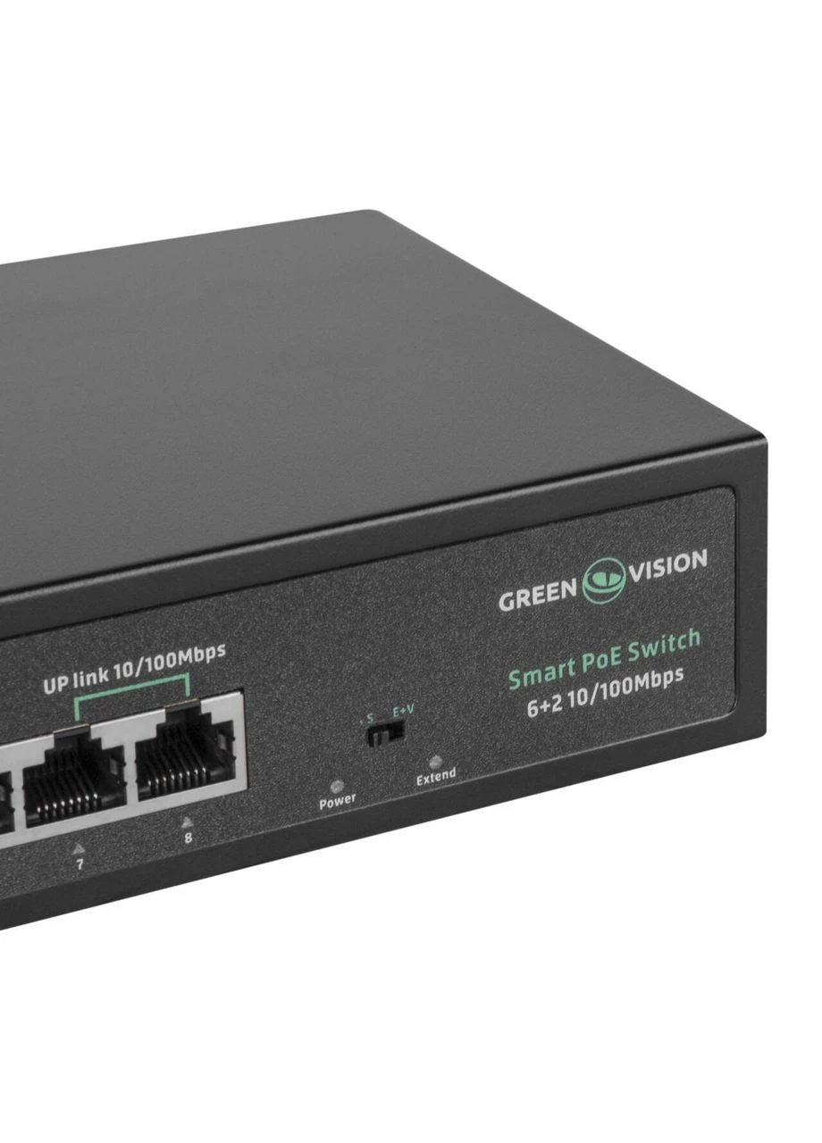 Сетевой коммутатор POE GV-015-D-06+2P GreenVision (398939858)