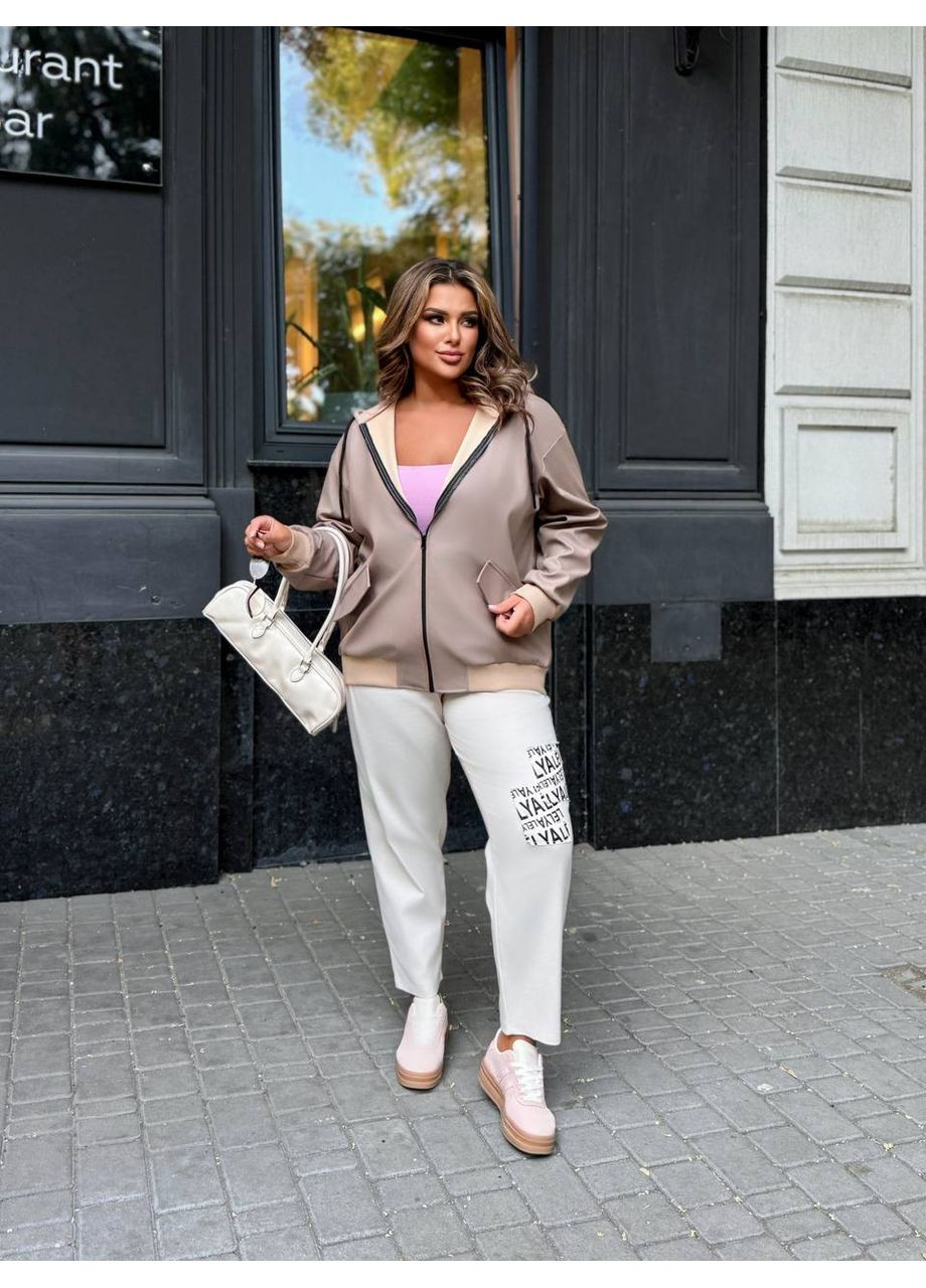 Бомбер с капюшоном Эко кожа на басне Україна (352473165)