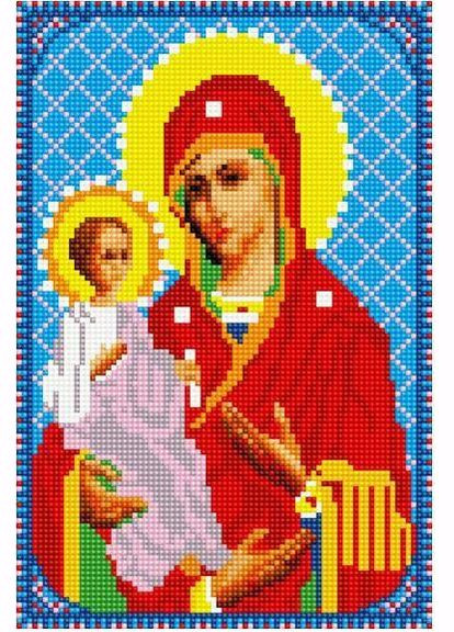 Набір алмазної мозаїки 20х30 Ікона Матір Божа з Ісусом DT717 ColorArt (299772598)