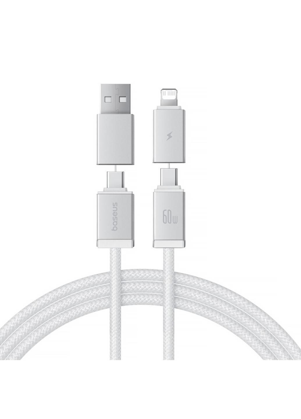 Дата кабель Versatile Two-for-Two USB/Type-C to Type-C/Lightning 60W (2m) (P10383000) Baseus (365834005)