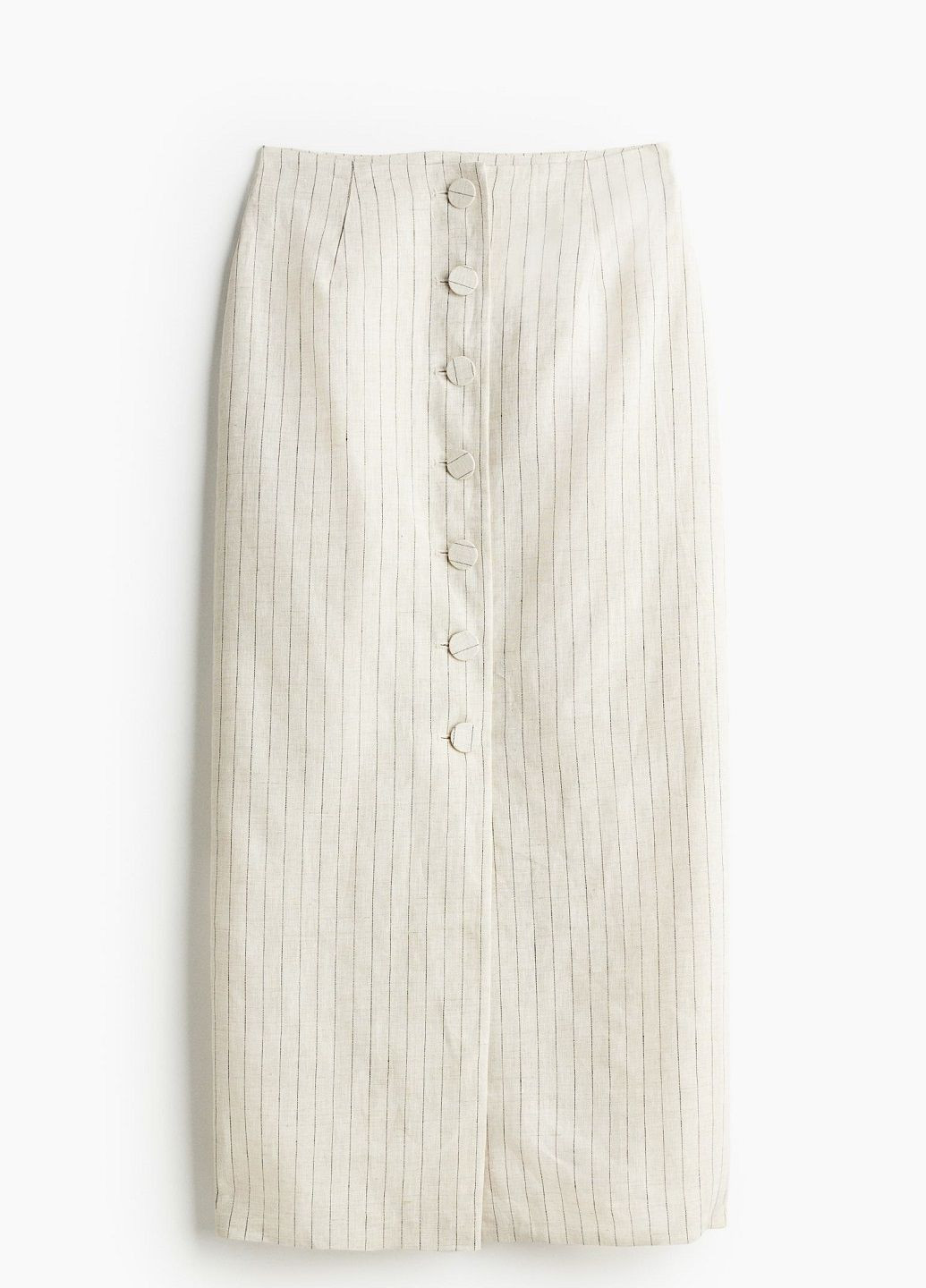 Светло-бежевая кэжуал в полоску юбка H&M