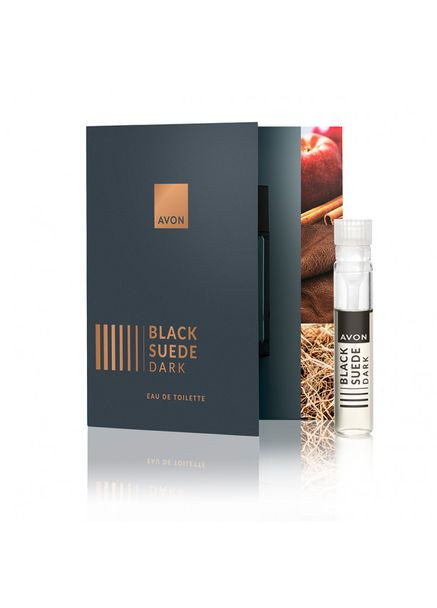 Открытка с пробным образцом Туалетная вода Black Suede Dark 0.6 мл Avon (317583354)