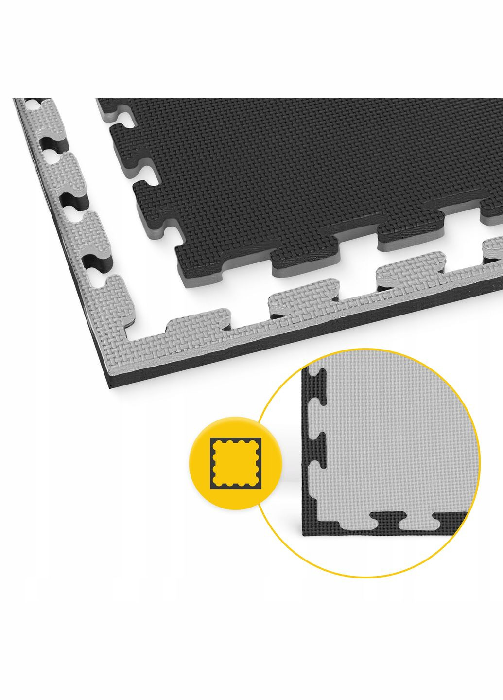 Мат-пазл (ласточкин хвіст) Mat Puzzle EVA 100 x 100 x 2 cм Black/Grey () 4FIZJO P-5907739316226 (334140997)