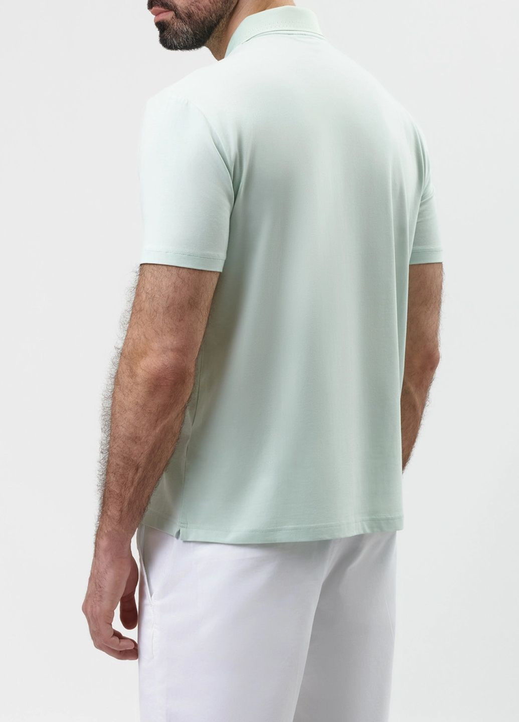 Бирюзовая футболка-поло для мужчин Emporio Armani