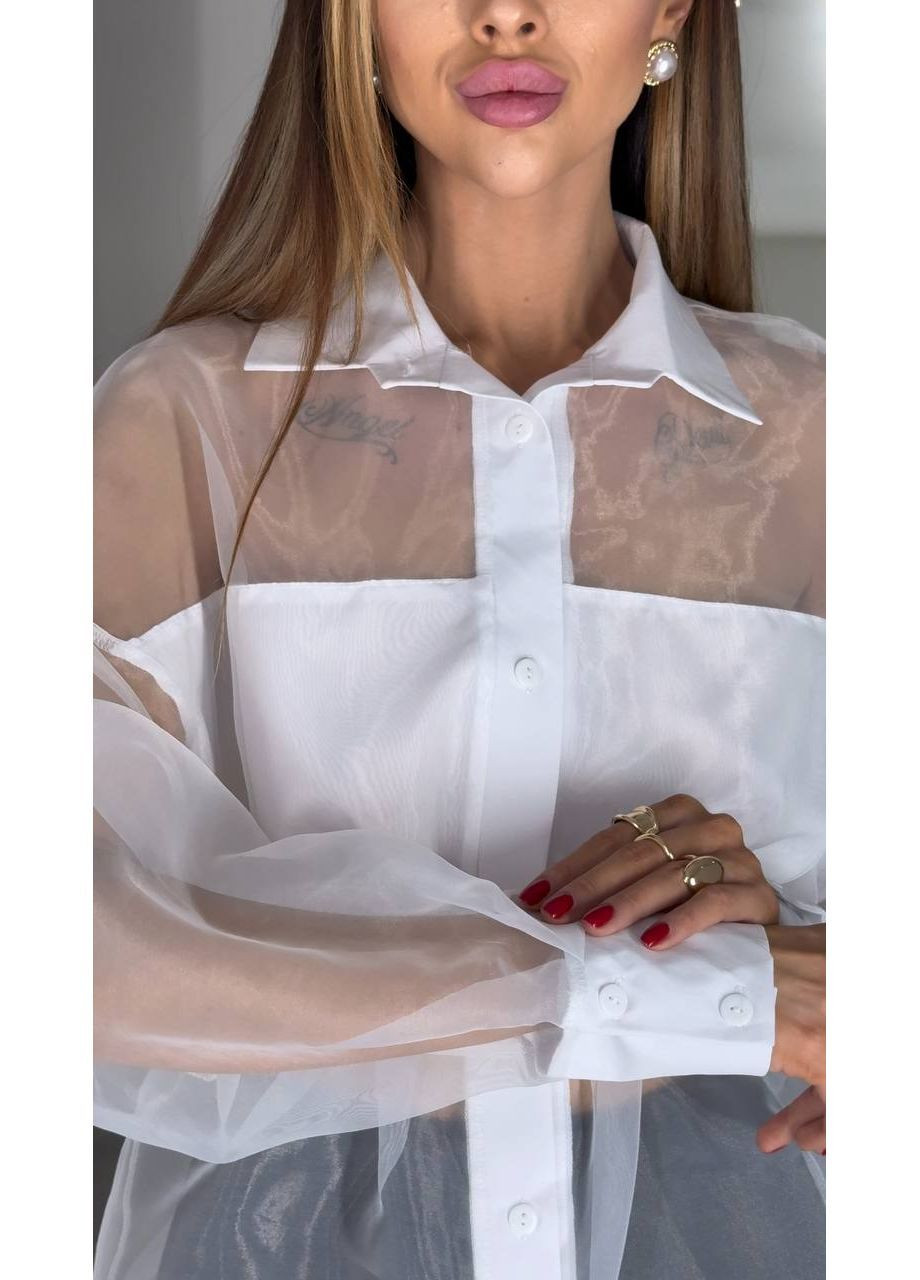 Біла блуза в стилі зара No Brand