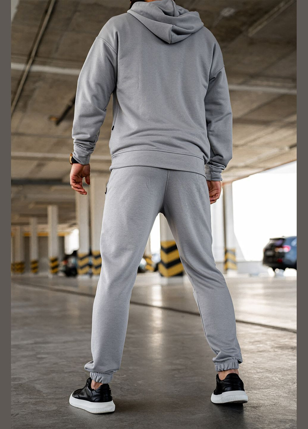 Мужской спортивный костюм на молнии Over ZIP Серый Teamv (316354989)