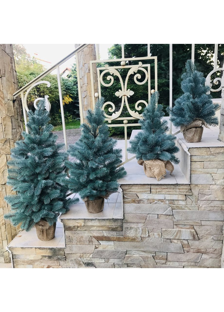 Ялинка лита SGH Premium в мішковині 50 см блакитна HVOYA (366963835)