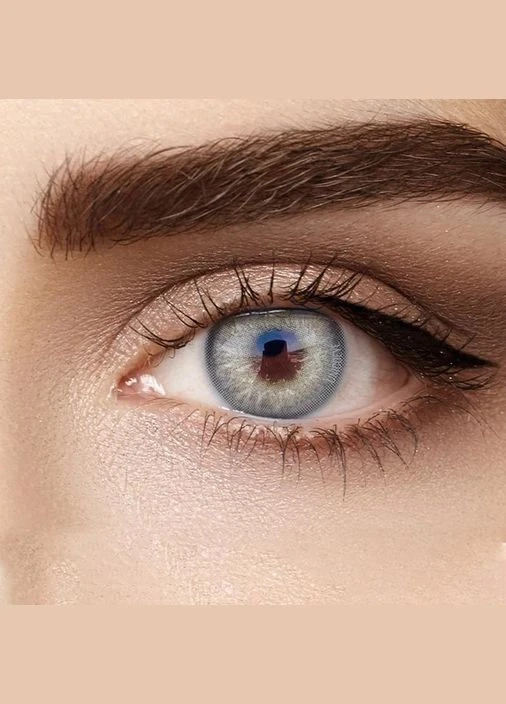 Линзы цветные серые Himalaya Grey New Colored подходят для светлых и темных глаз (опт и розница) FreshLady (339872195)