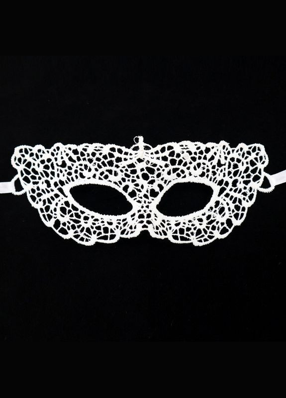 Маска карнавальна із мережива для свята one size білий No Brand (362267915)