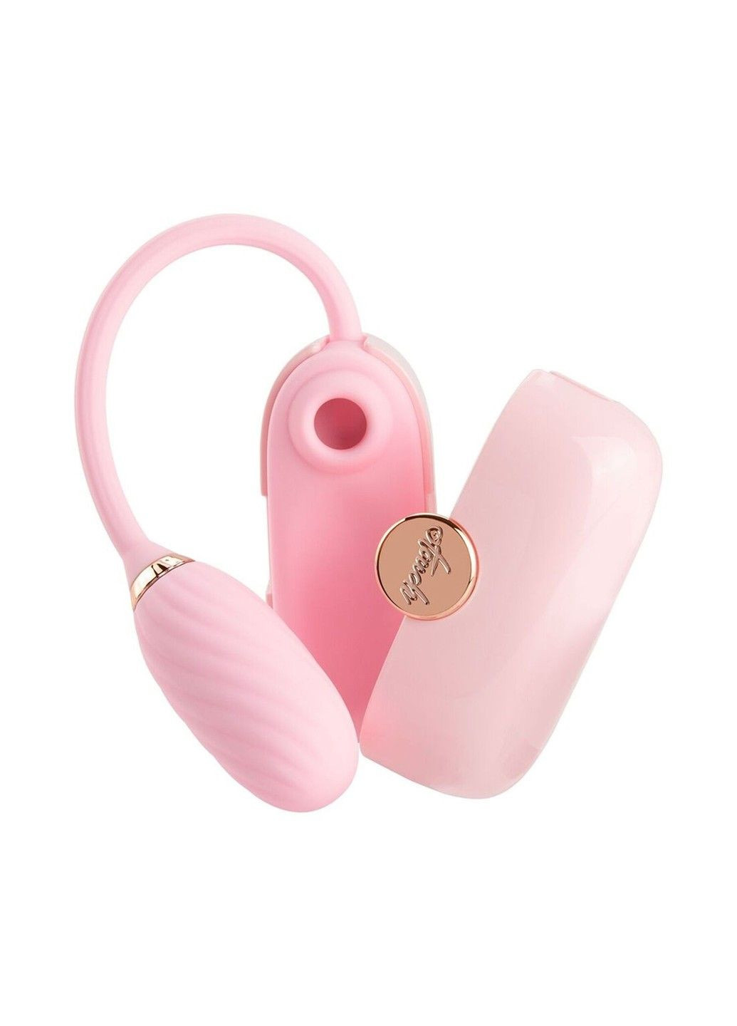 Вакуумний кліторальний стимулятор Louis Vibrate Pink з віброяйцем, у кейсі Otouch (333332914)