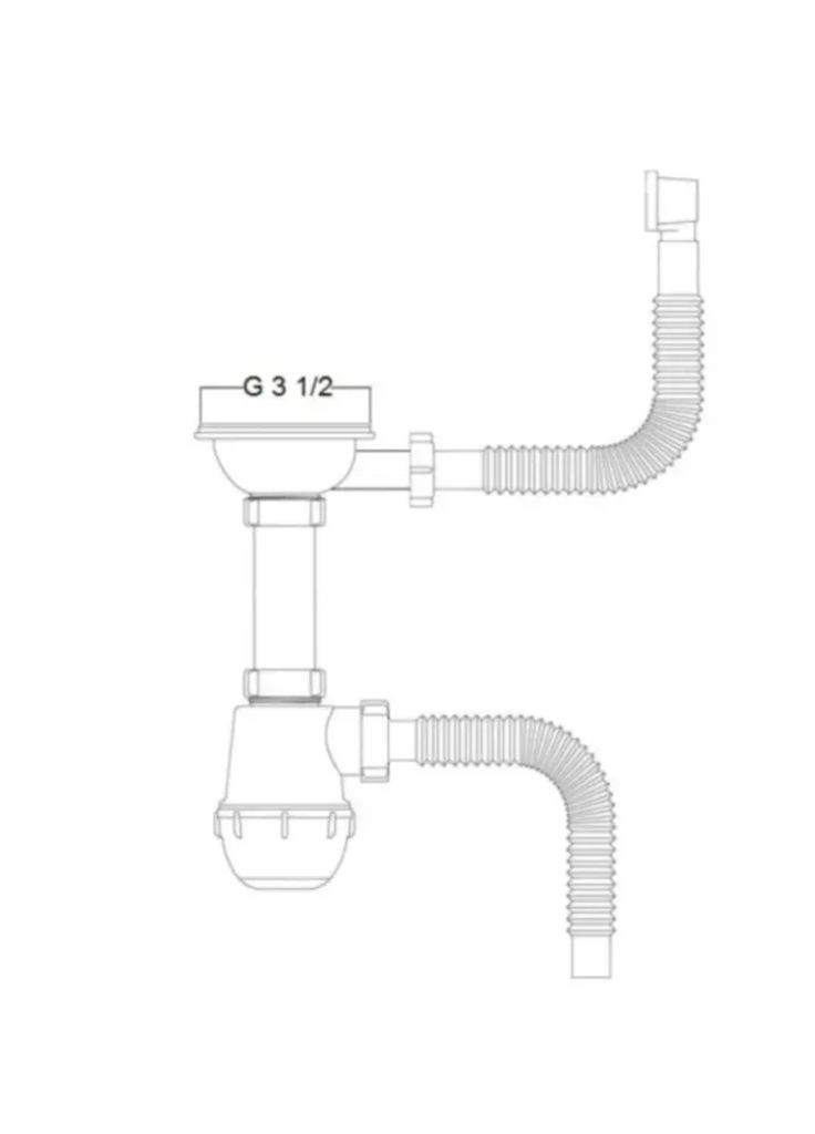Сифон для кухонной мойки Siphon - 011 3 1/2" - 50/40 мм WAL (327435253)