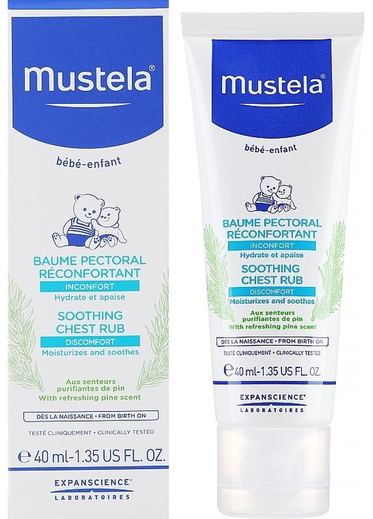 Успокаивающий бальзам для тела Bebe Soothing Chest Rub 40ml (530573-31159111) Mustela (368616053)
