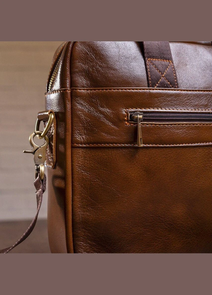 Сумка чоловіча Vintage 14626 шкіряна Коричнева st leather (326788953)