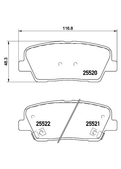 Гальмівні колодки дискові P30 081 Brembo (390280979)