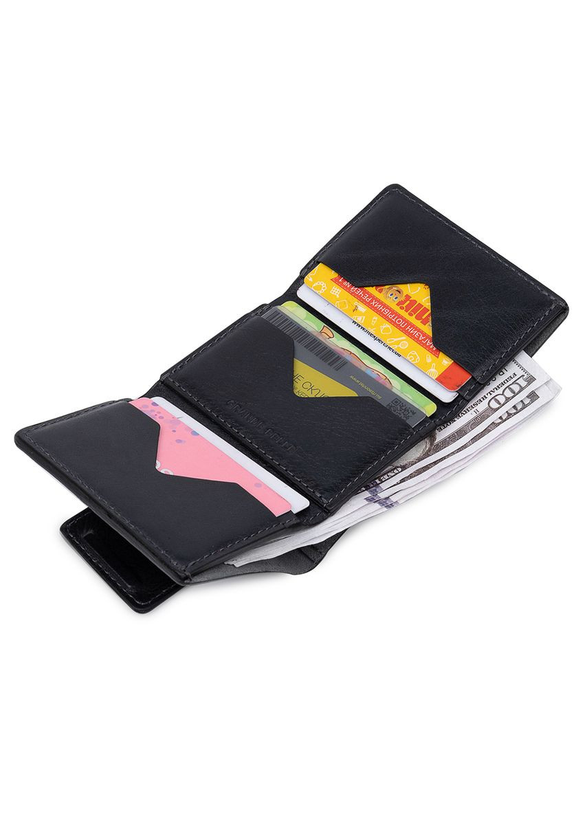 Чоловіче шкіряне портмоне синій 11511 Grande Pelle (329197308)