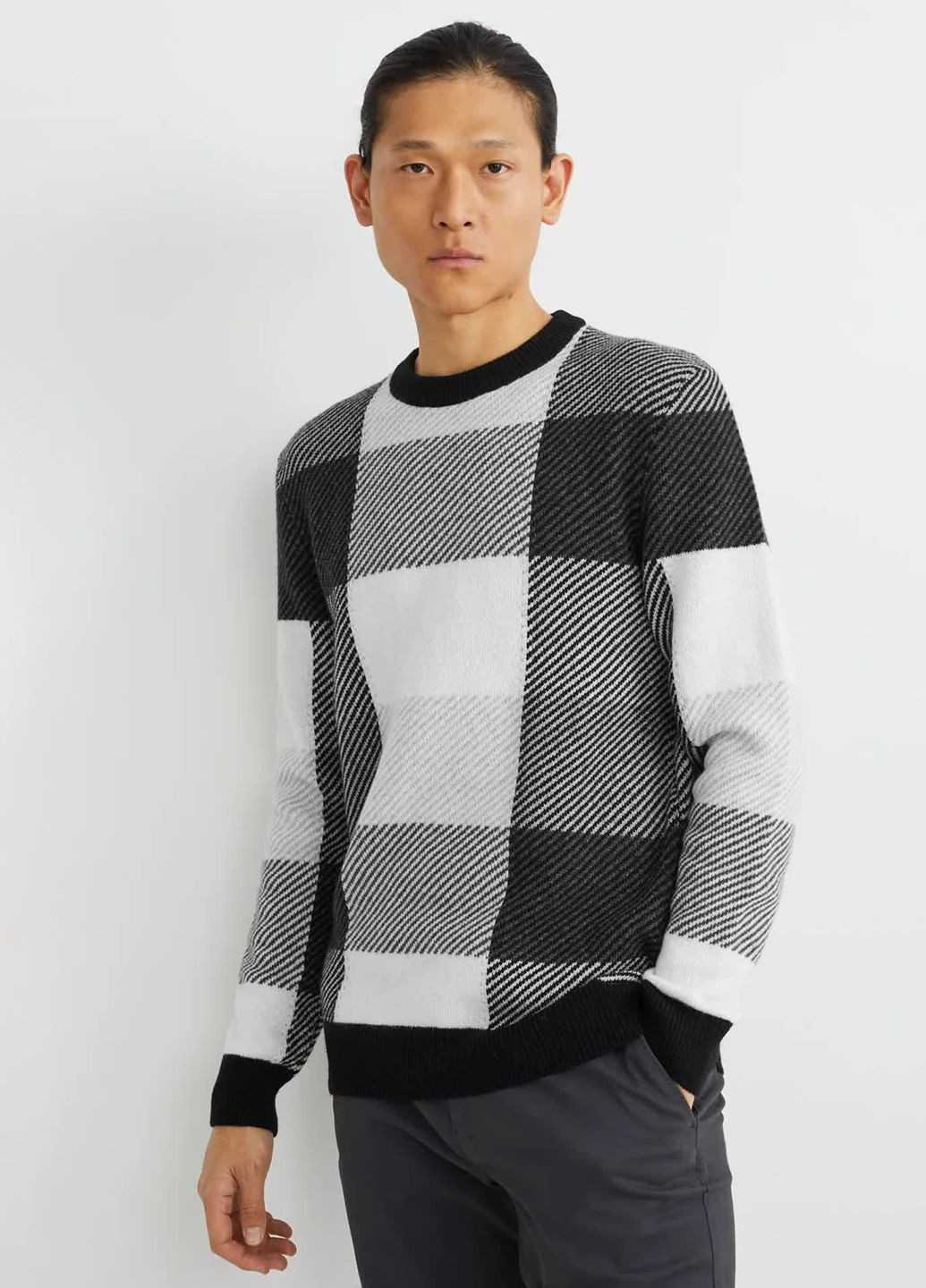 Комбинированный демисезонный свитер из шерсти C&A