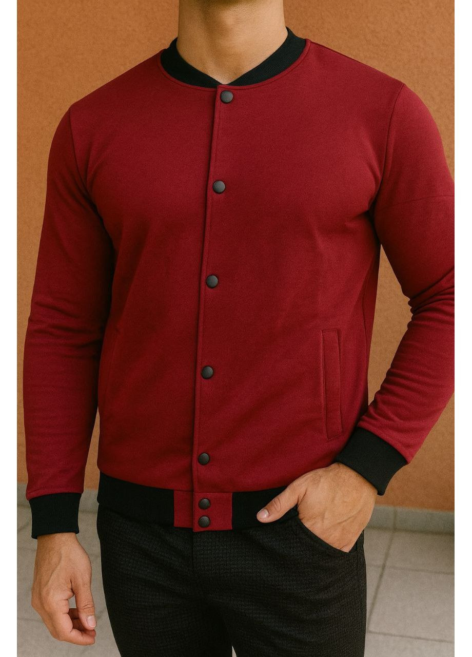 Бомбер чоловічий демісезонний на кнопках бейсбольний на кнопках (357099621)