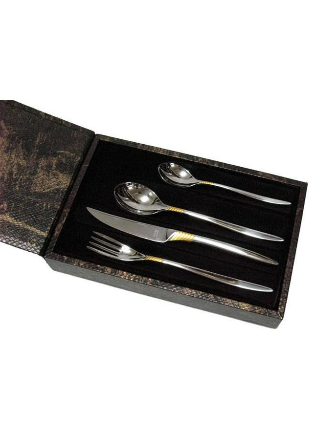 Столовые приборы Mamba Gold 24 предмета на 6 персон Hisar (297366472)
