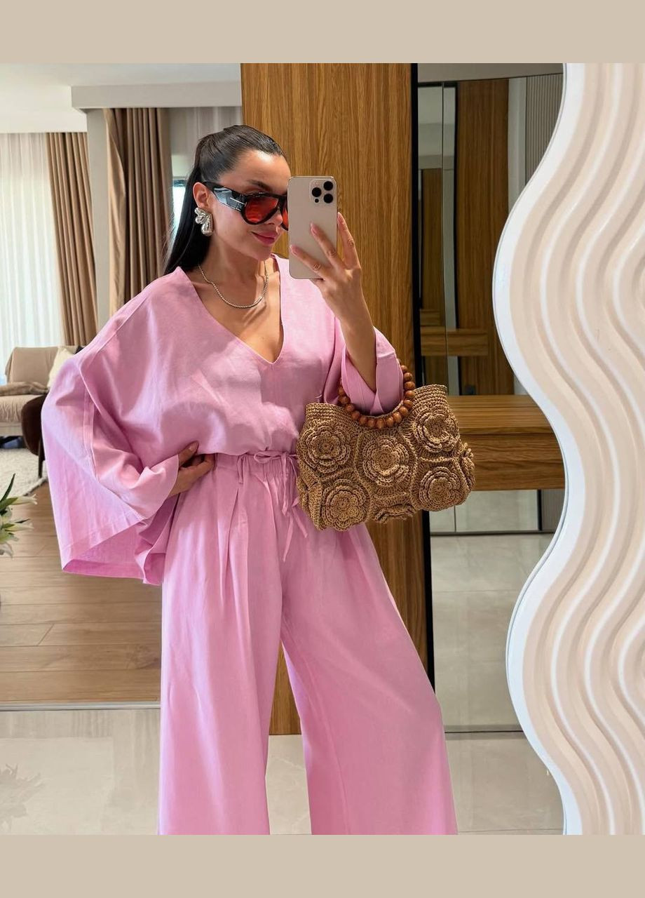 Розовый летний женский комплект свободного кроя Avanti