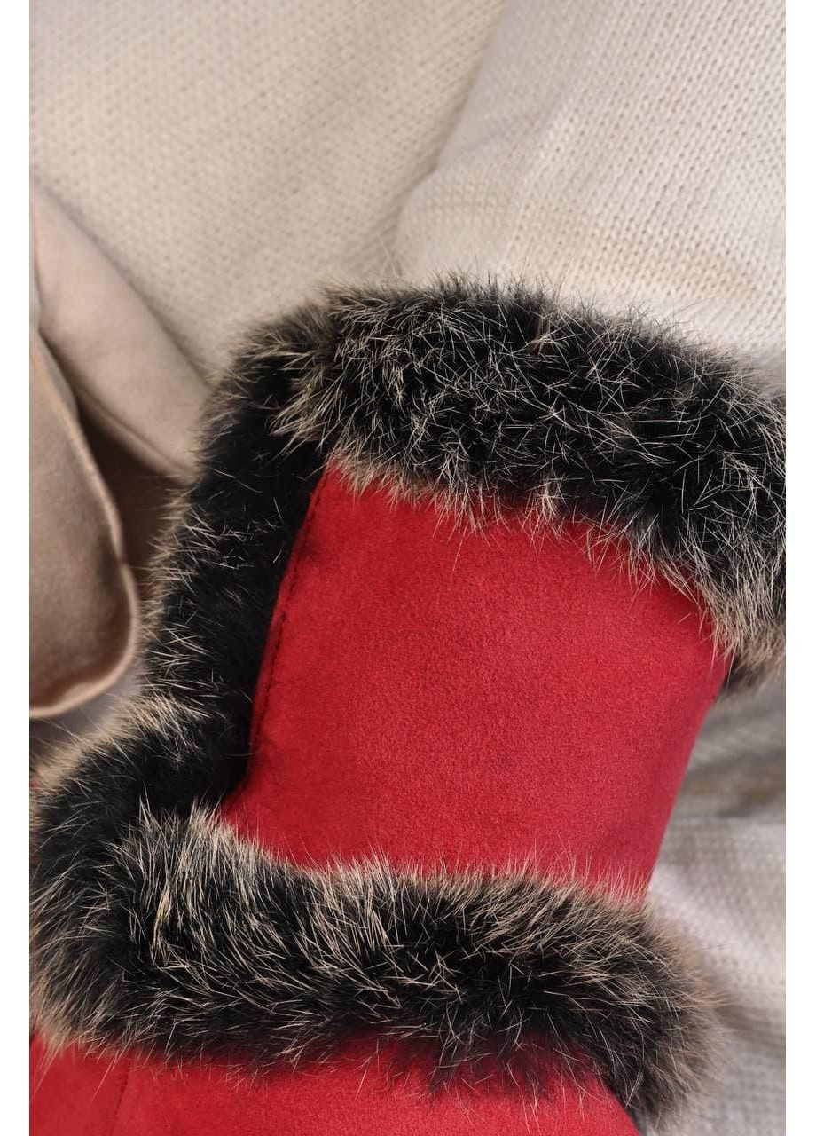 червоні натуральна замша No Brand Уггі жіночі зимові (361668620)