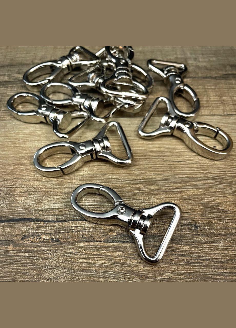 Карабін застібка 20 мм нікель No Brand (329743878)