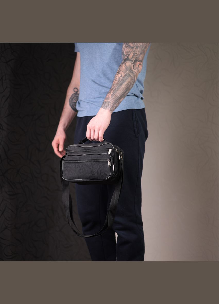 Сумка мужская через плечо из качественного полиэстера 22577 Черный FABRA (302009259)
