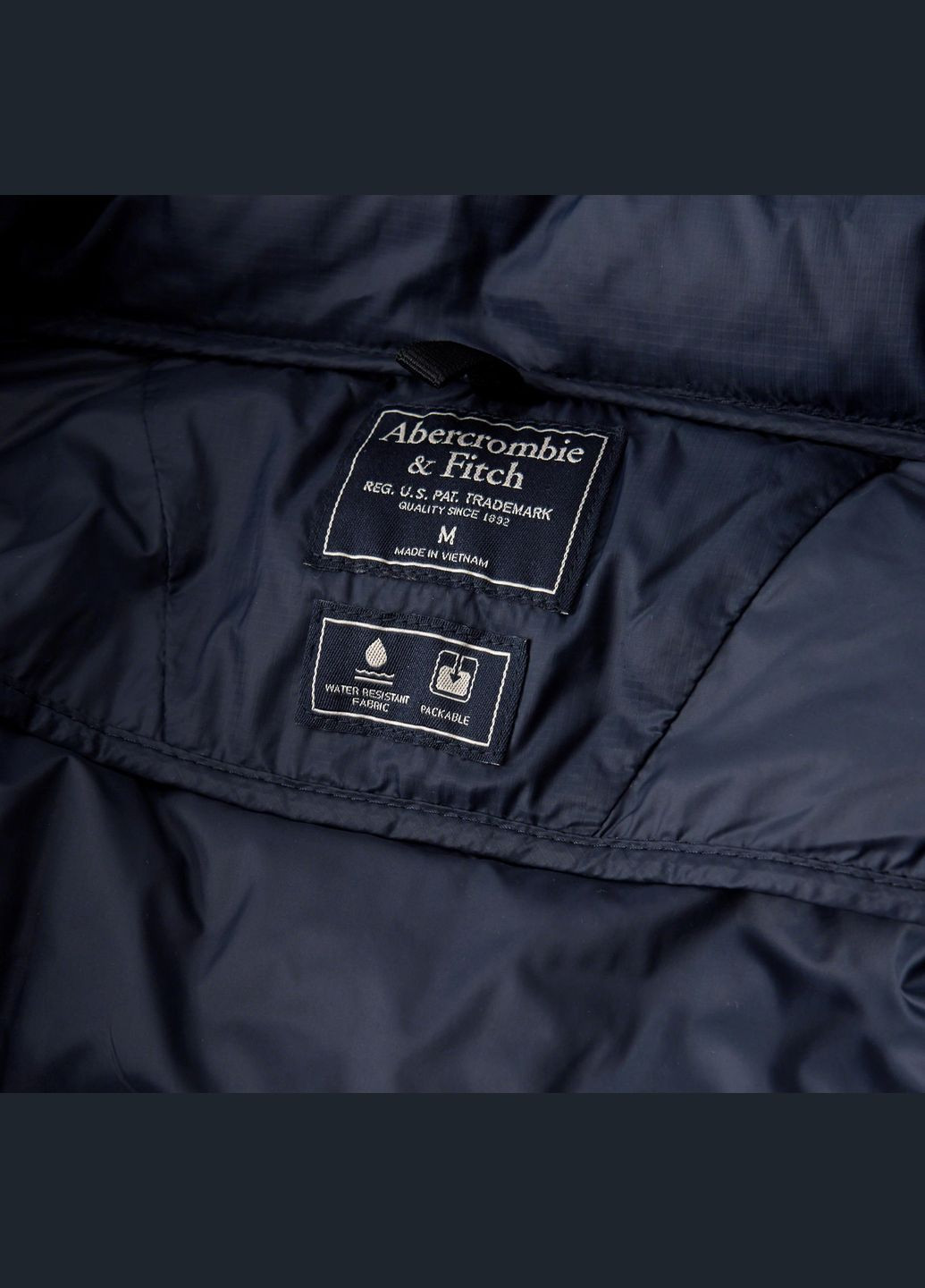 Темно-синяя демисезонная куртка Abercrombie & Fitch