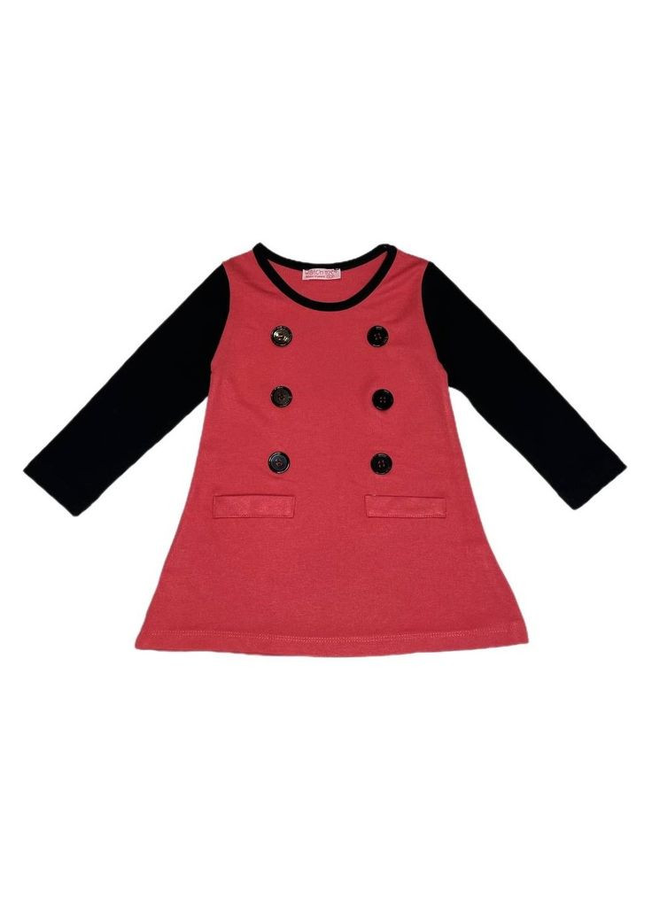 Комбінована туніка дів. корал/чорний 3137 Cichlid (301987736)