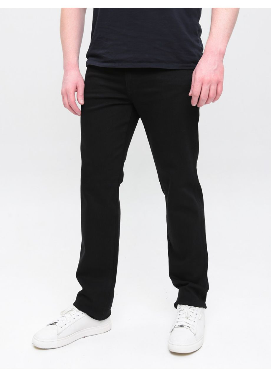 Джинси чоловічі чорні прямі зі стрейчем Lexus Пряма (365813806)