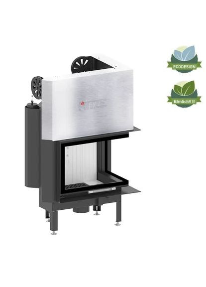 Каминная топка ALBERO AL11RG.H-BDBI Стекло декор цельногнутое+дополнительное внутреннее стекло цельногнутое Hitze (370384940)