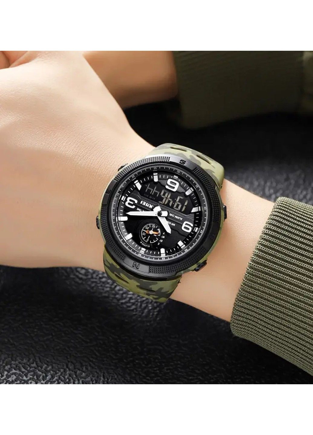 Мужские спортивные часы 1655 (Камуфляж с черным табло) Skmei (314483219)