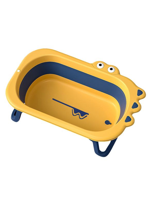 Дитяча складана ванночка Bestbaby BH-327 Blue + Yellow для купання 1 шт. Baby Best (352012427)