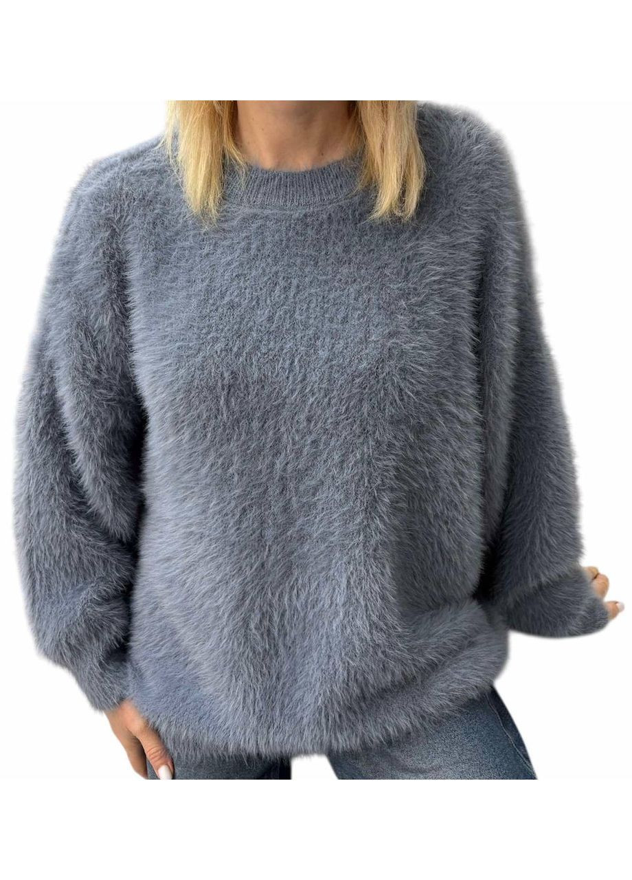 Графитовый демисезонный женский свитер джемпер No Brand