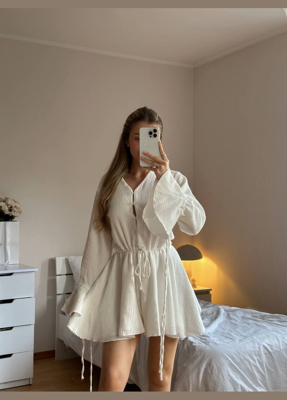 Молочное платье-комбинезон Luna