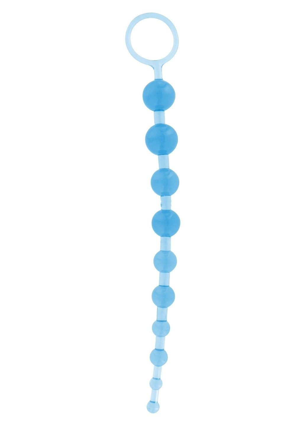 Анальная цепочка с шариками разного диаметра, голубая, 25 см х 2 см Toy Joy (289783982)