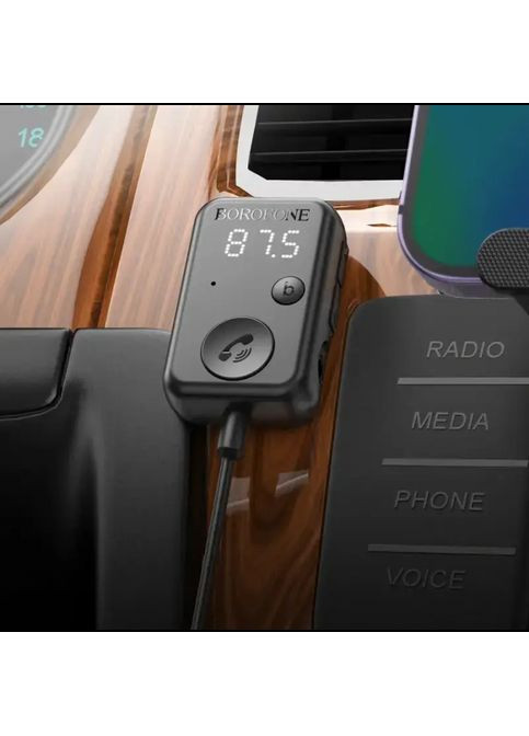 Автомобильный FM модулятор Borofone BC49 June USB трансмиттер с Bluetooth V5.3 Aux (323485981)