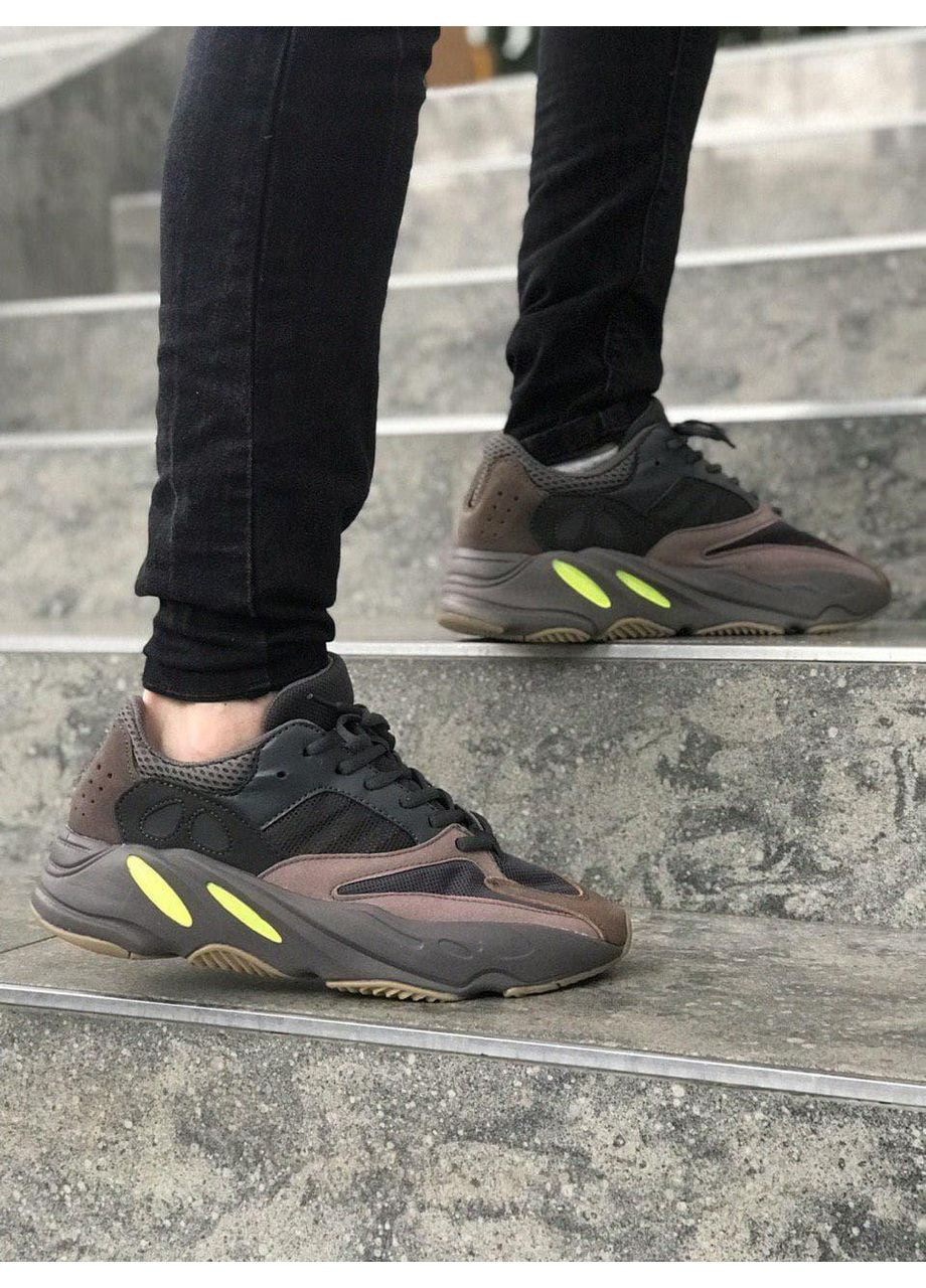 Черные демисезонные кроссовки мужские adidas yeezy boost 700 v1 mauve адидас изи буст No Brand